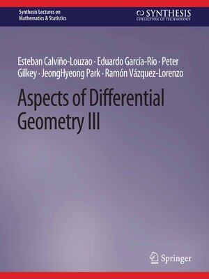 cover image of Aspects of Differential Geometry III
